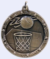 1¾ in. Basketball Shooting Star medal