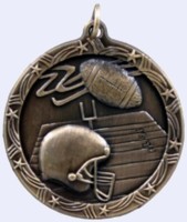 1¾ in. Football Shooting Star medal